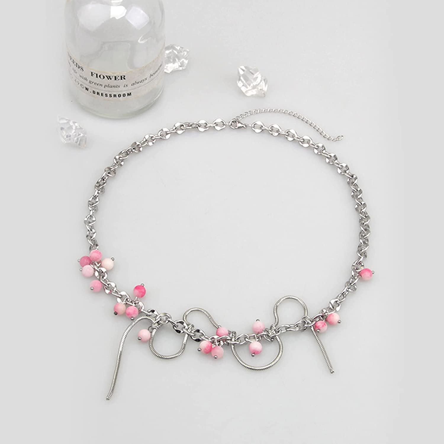 Gradient Pearl Necklace with Tassel - Elegant Clavicle Chain for Women, Perfect Gift for Party, Birthday, Wedding & Cosmetics Makeup - Ideal for Evening Events, Date Nights & Special Occasions