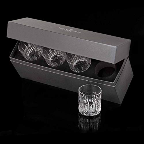 Waterford Connoisseur Lismore Diamond Straight Tumbler Set of 4 - Premium Crystal Glassware for Whiskey, Cocktails & Elegant Entertaining