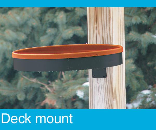 BestNest 3-in-1 Heated Bird Bath with Cord Connector & Cleaner - Terra Cotta Outdoor Bird Feeder for Winter - Attract Wild Birds to Your Garden or Backyard