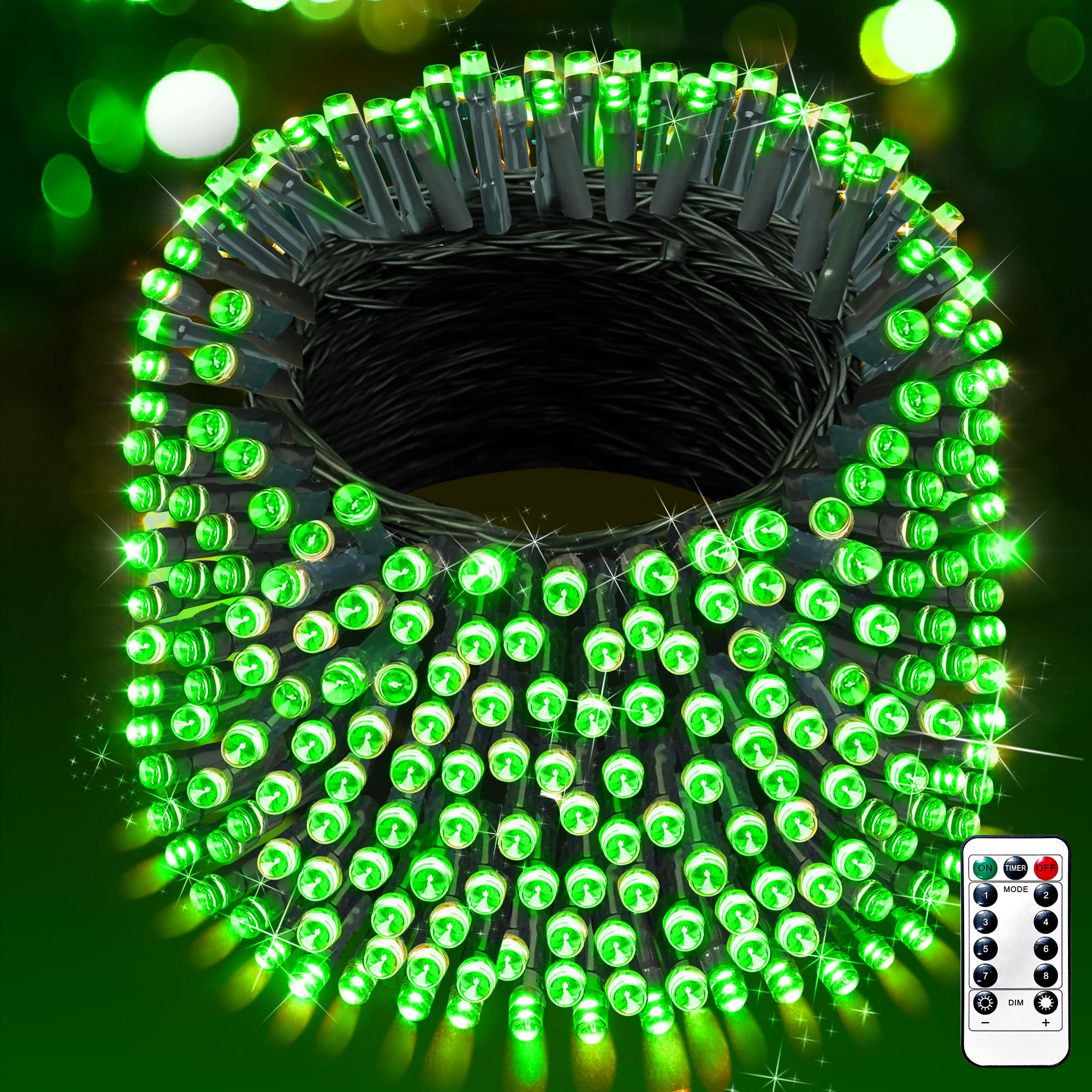 XURISEN 403FT Christmas Lights - 1000 LED Super Long String Lights with 8 Modes & Memory Timer, Plug-in Twinkle Fairy Lights for Home, Xmas, Party, Wedding Decor - Perfect for Indoor/Outdoor Holiday Lighting, Tree Decorations, and Festive Events