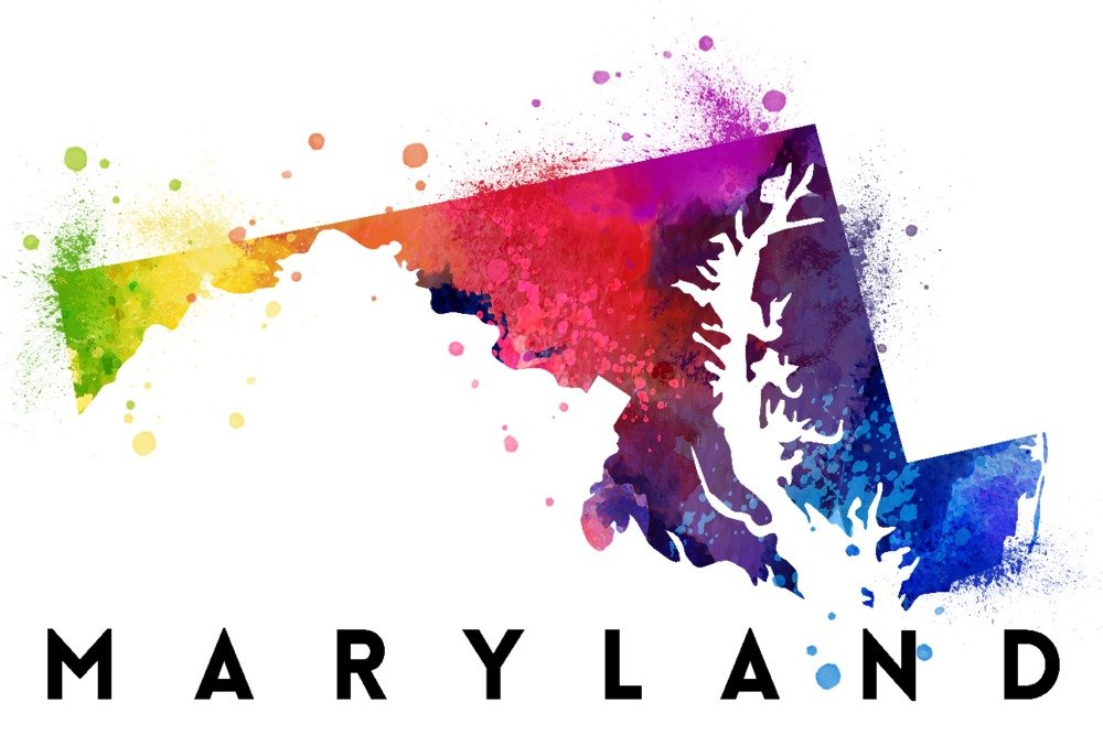 Maryland State Abstract Watercolor Art Print - 9x12 Wall Decor, Travel Poster for Home & Office | Perfect for Living Room, Bedroom, or Gift