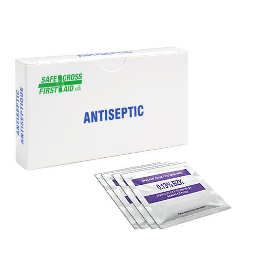 BENZALKONIUM CHLORIDE (BZK) Antiseptic Wipes - 12 Pack | Disinfecting Towelettes for First Aid, Wound Care & Sanitizing Surfaces | First Aid Kit, Travel & Home Use