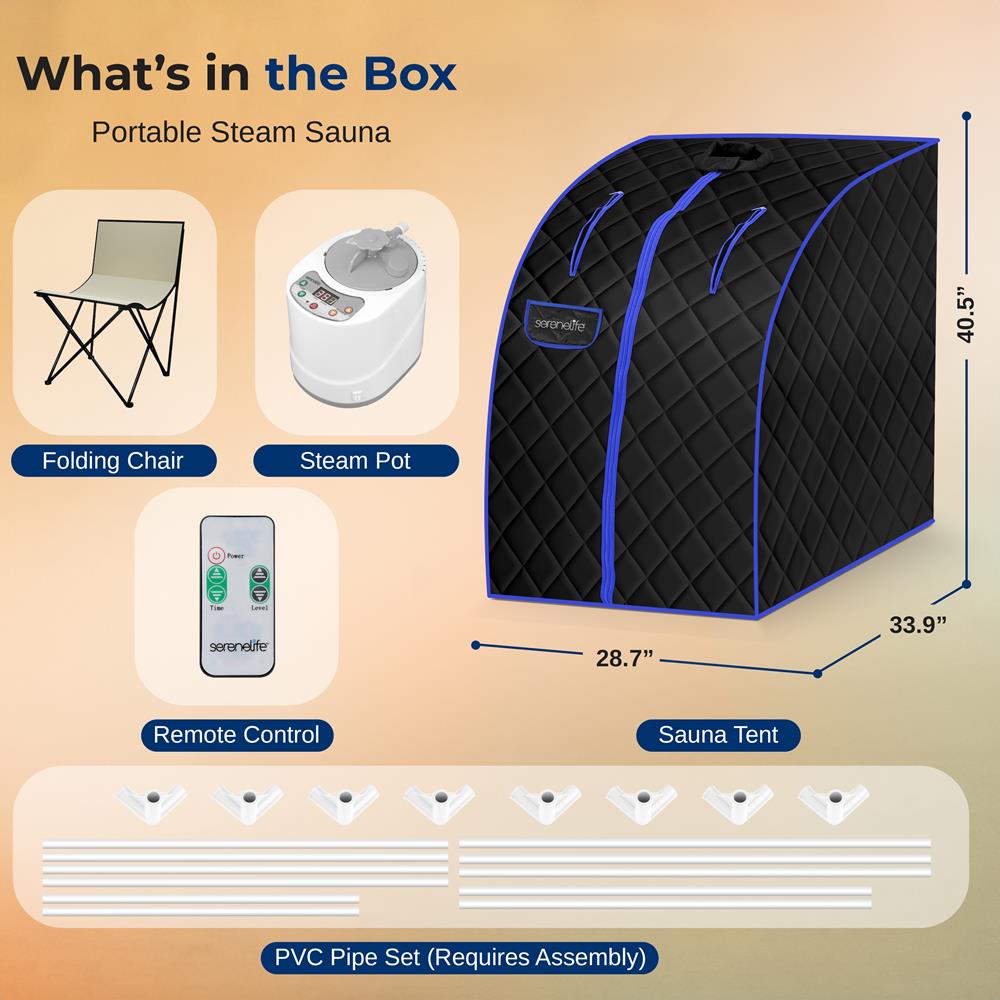 Portable Steam Sauna for Home Use - Compact Personal Sauna Tent with Chair for Relaxation & Detox - Perfect for Spa, Yoga, and Post-Workout Recovery