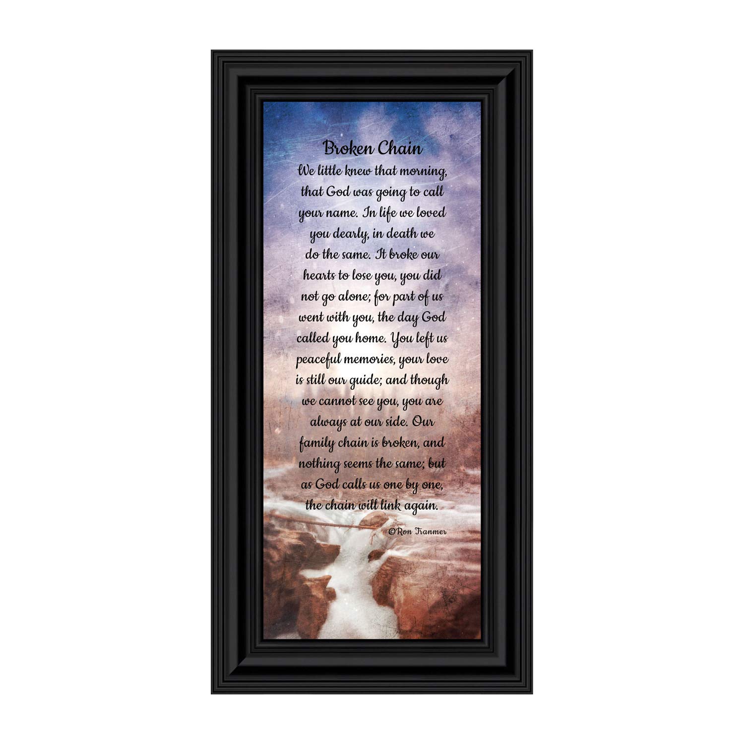 Broken Chain Memorial Frame - Sympathy Gift for Loved Ones | Home Décor & Remembrance