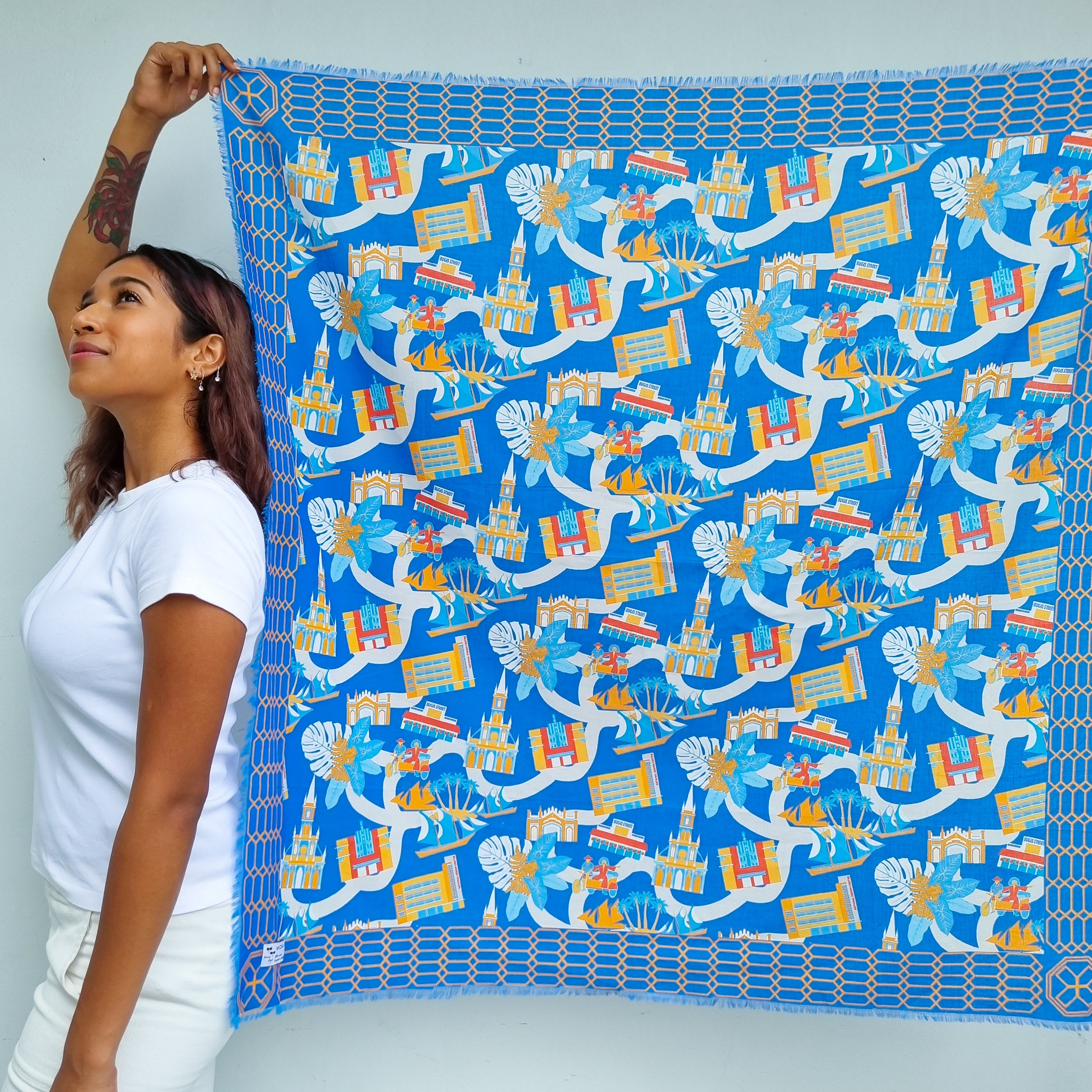 Soft Cotton Scarf for Women - Breathable & Lightweight Fashion Accessory for Everyday Wear, Travel, and Office Outfits