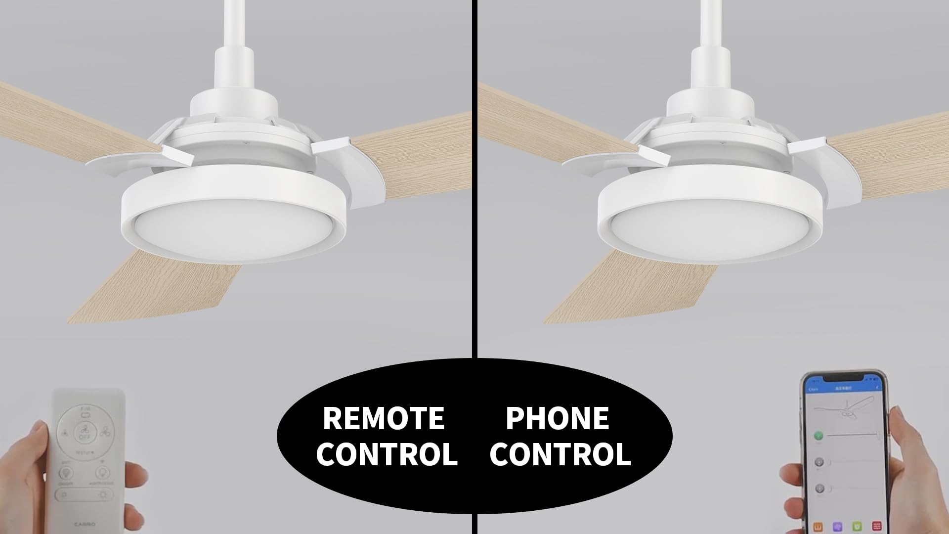 52 Inch Smart WiFi Ceiling Fan with Dimmable LED Light & Remote Control - Works with Alexa, Google Home & Siri - 10 Speed DC Motor - Timer & Scheduling - Indoor/Outdoor Use - Perfect for Living Room, Bedroom, Patio & Covered Porch