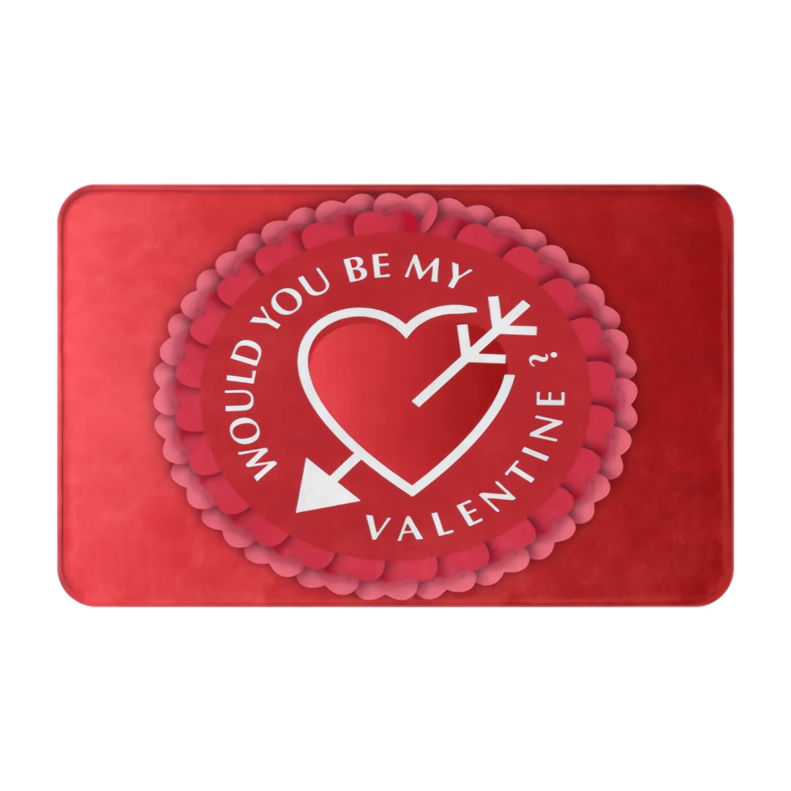 Funny Valentine's Day Doormat - Non-Slip Rubber Backing Indoor Welcome Mat for Front Door, Large Size - Perfect for Home Entryway & Romantic Gift