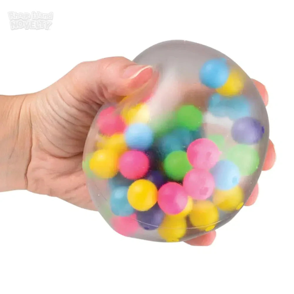 Stress Relief Squeeze Balls for Adults & Kids - 4 Pack Soft Molecule Sensory Fidget Toys for Anxiety, ADHD, Autism - Office, Classroom, Travel & Home Use