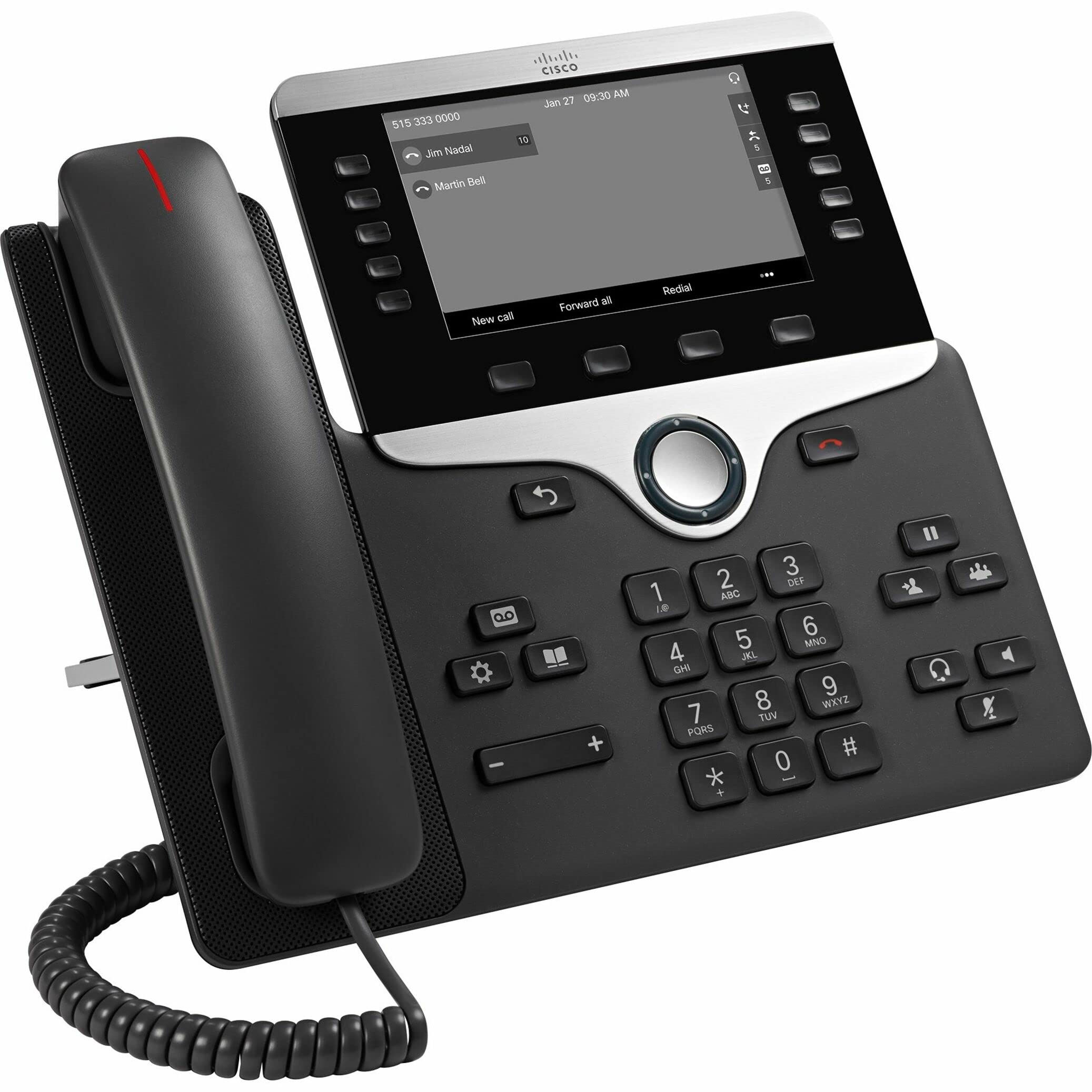 Cisco 8811 IP Phone - Business VoIP Desk Phone with Wall Mountable Design - Charcoal Black - Ideal for Office, Call Center & Remote Work