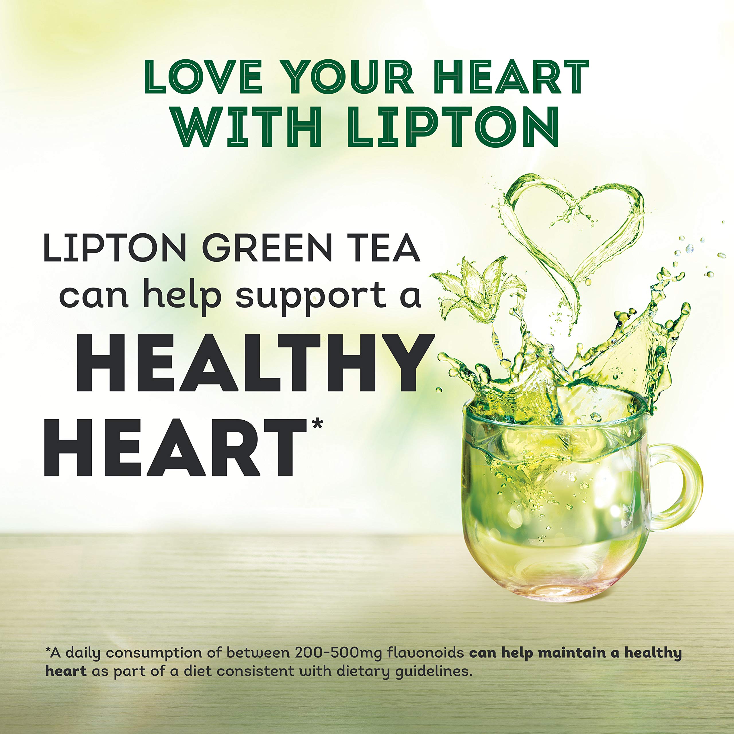 Lipton 100% Natural Green Tea Bags - 20 Count (Pack of 6) | Antioxidant Rich, Caffeine Free | Perfect for Morning Boost, Afternoon Relaxation & Healthy Lifestyle