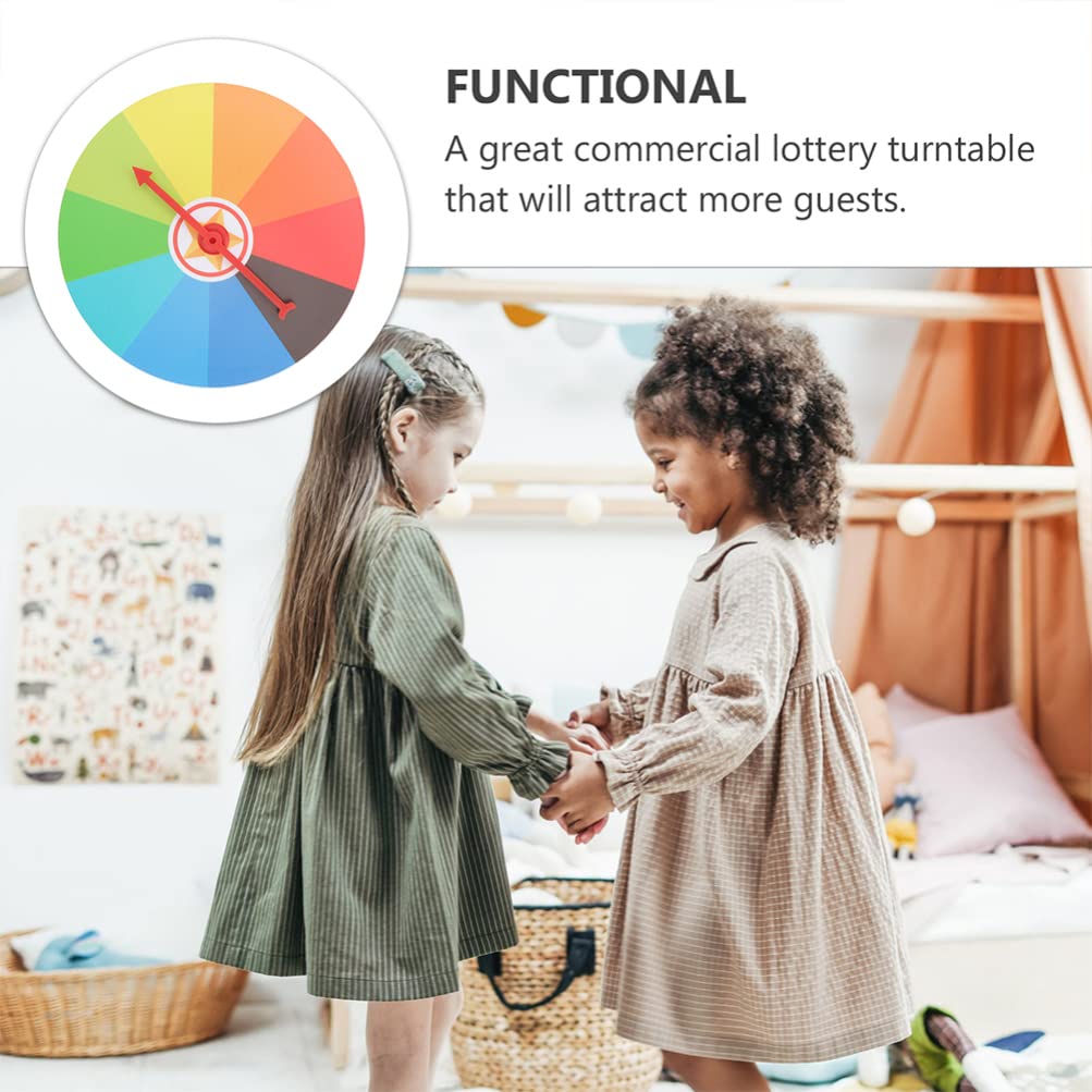 CLISPEED Prize Wheel - 10 Color Slots, 7.5 Inch Wall Mounted Wheel of Fortune Game for Carnival, Trade Shows, Parties, Pubs & Home Education - Perfect for Events, Raffles, Classroom Rewards and Business Promotions
