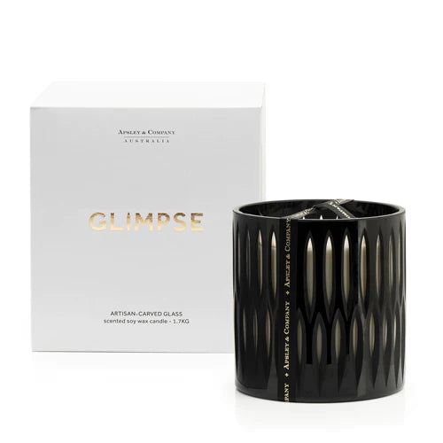 Glimpse Noir Luxury Scented Candle 1.7kg (60oz) by Apsley and Company - Premium Soy Wax Candle for Home Decor, Romantic Ambiance & Relaxation