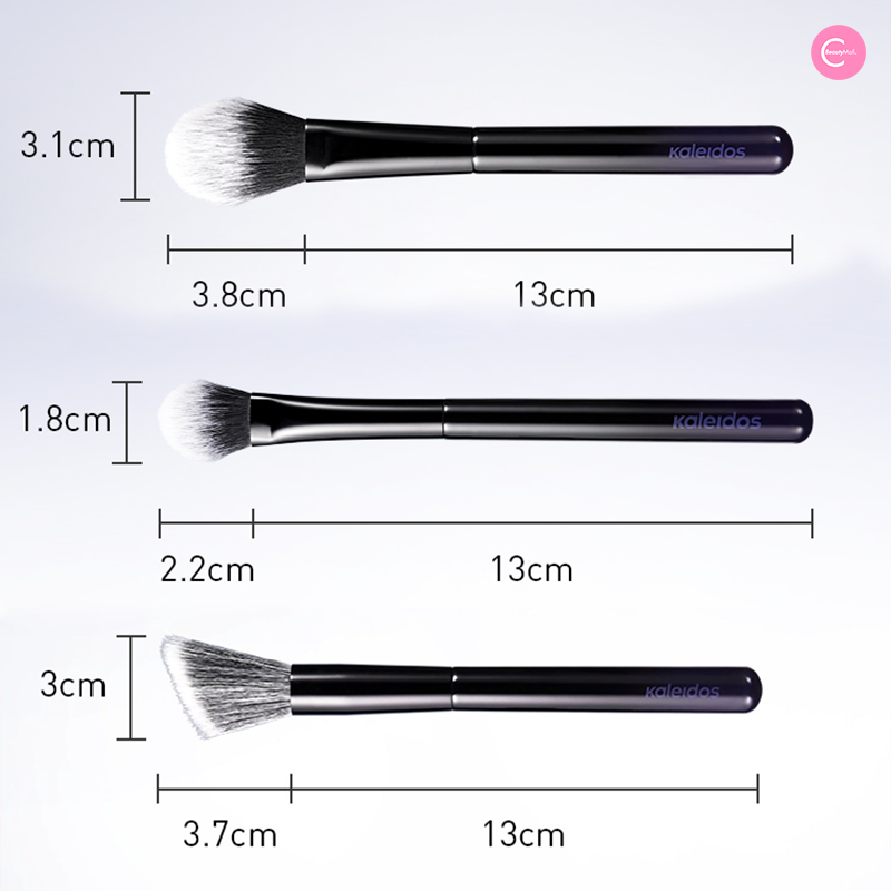Kaleidos Prism Face Brushes Set - Professional Makeup Brush Kit for Blending, Contouring & Highlighting - Perfect for Everyday Makeup & Special Occasions