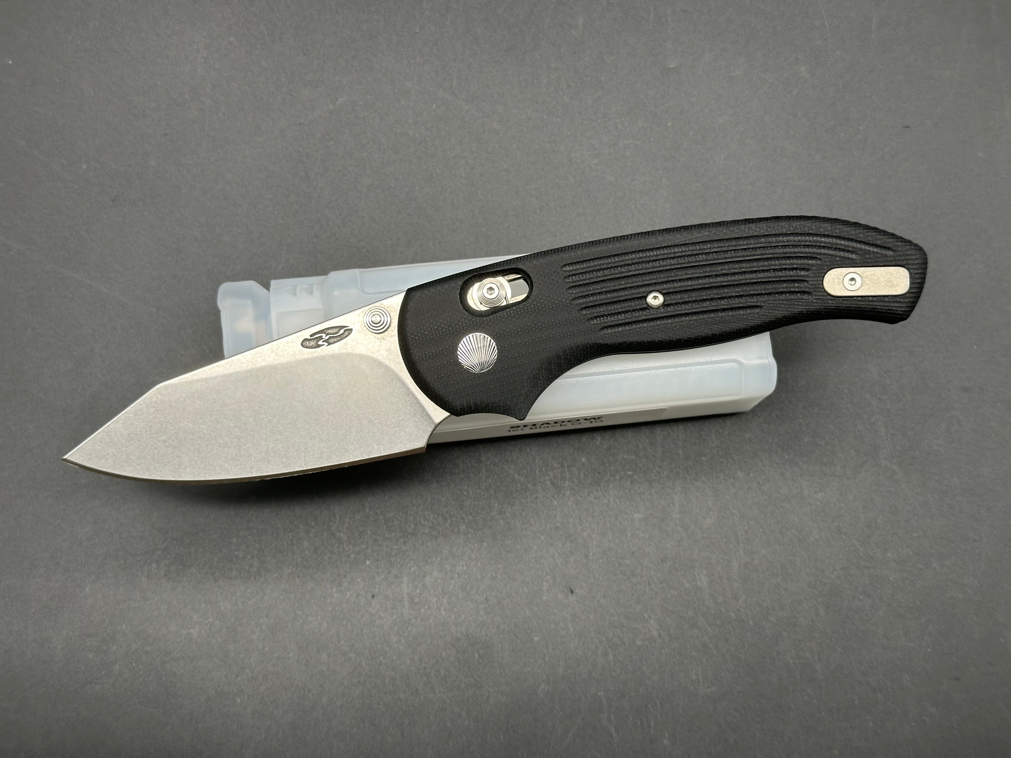 TRM Shadow River Lock Folding Knife - G10 Jet Black Handle Tactical EDC Pocket Knife for Outdoor Camping, Hiking & Survival Gear