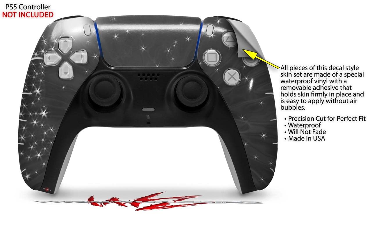 PS5 DualSense Controller Skin Wrap - Stardust Black for Gaming Protection