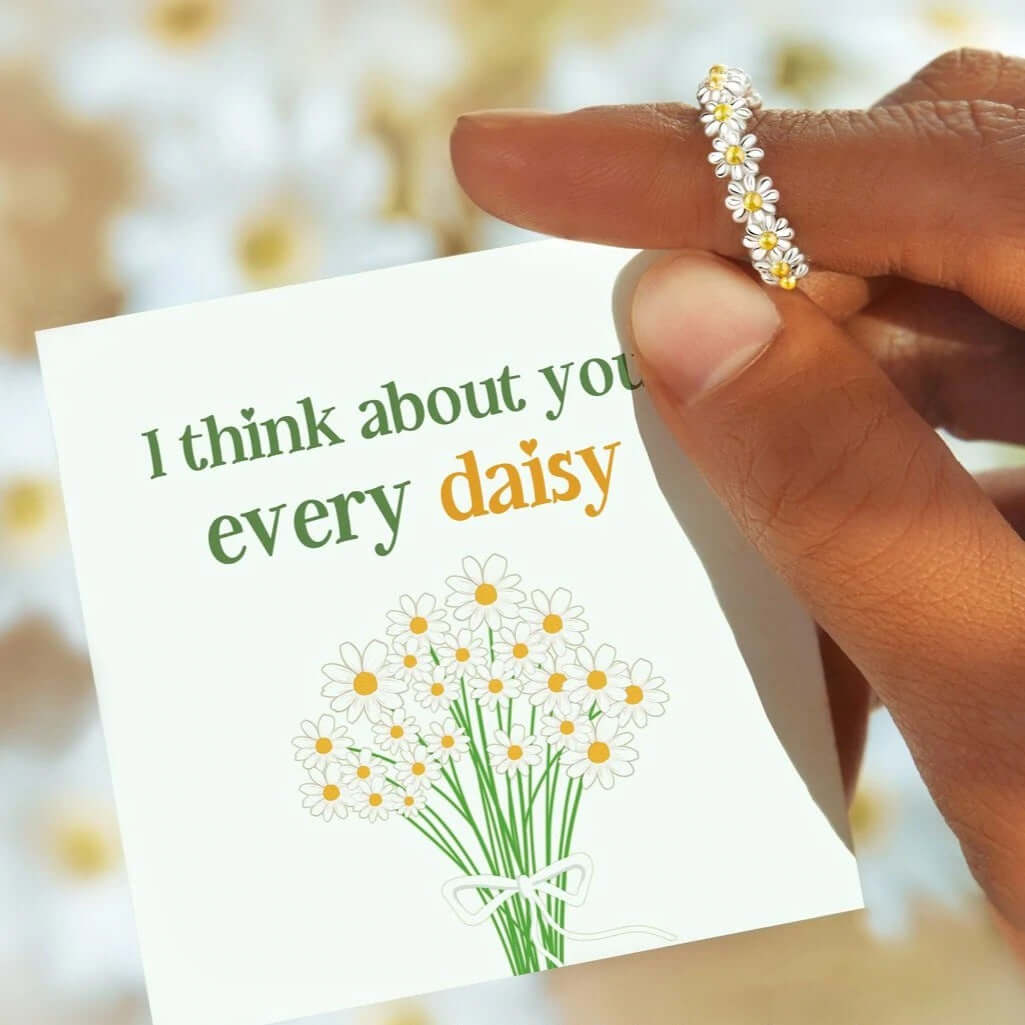 Flower Blossom Daisy Stacking Ring - Sterling Silver Adjustable Stackable Rings for Women, Perfect Mother's Day Gift (YS011) | Elegant Jewelry for Daily Wear, Date Nights & Special Occasions
