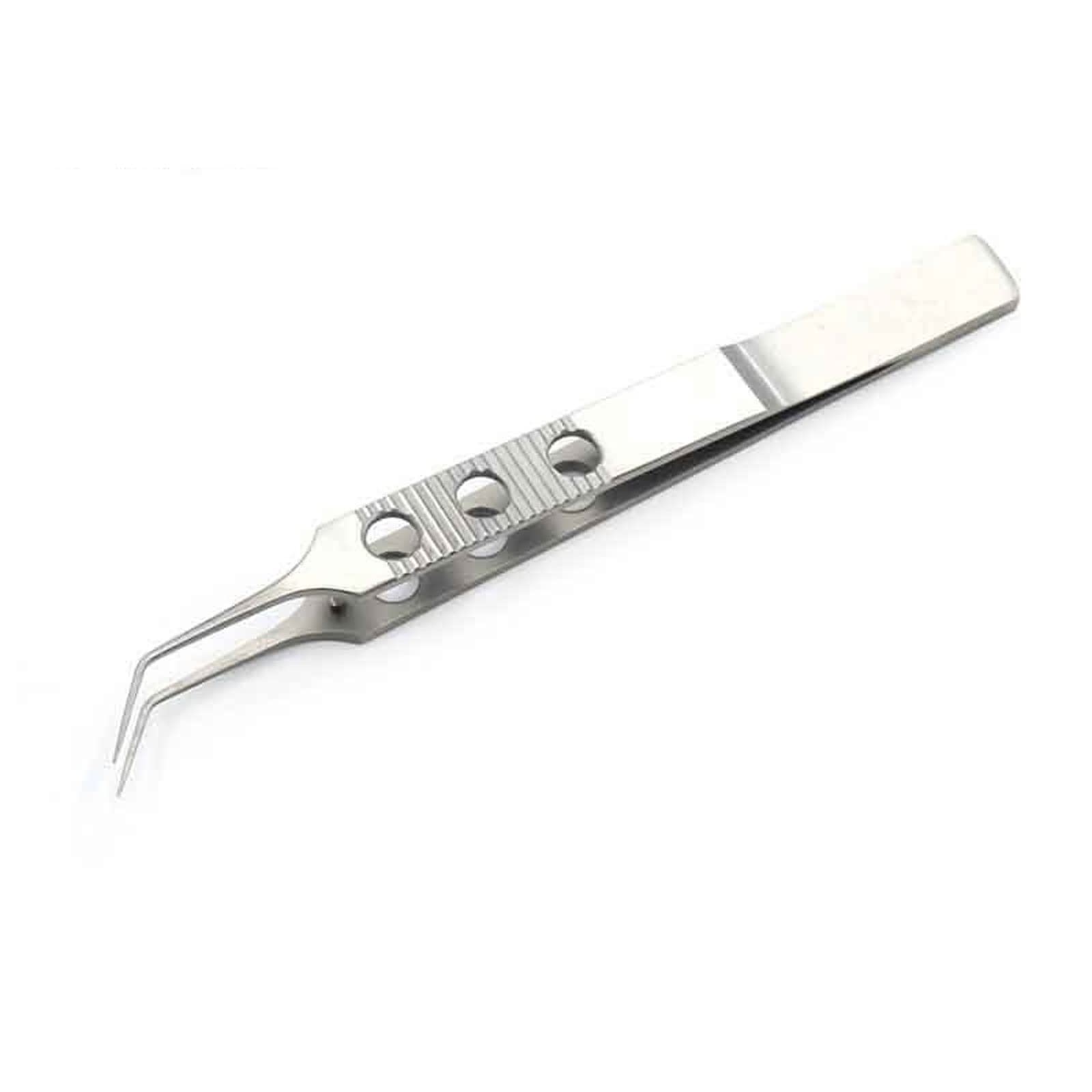 Precision Micro Tweezers with Teeth & Hooks - Professional Thread Removal Tools, Jewelry Clamping Instruments for Ruby & Diamond - Slotted Frosted Tweezers for Watch Repair, Electronics & Crafting