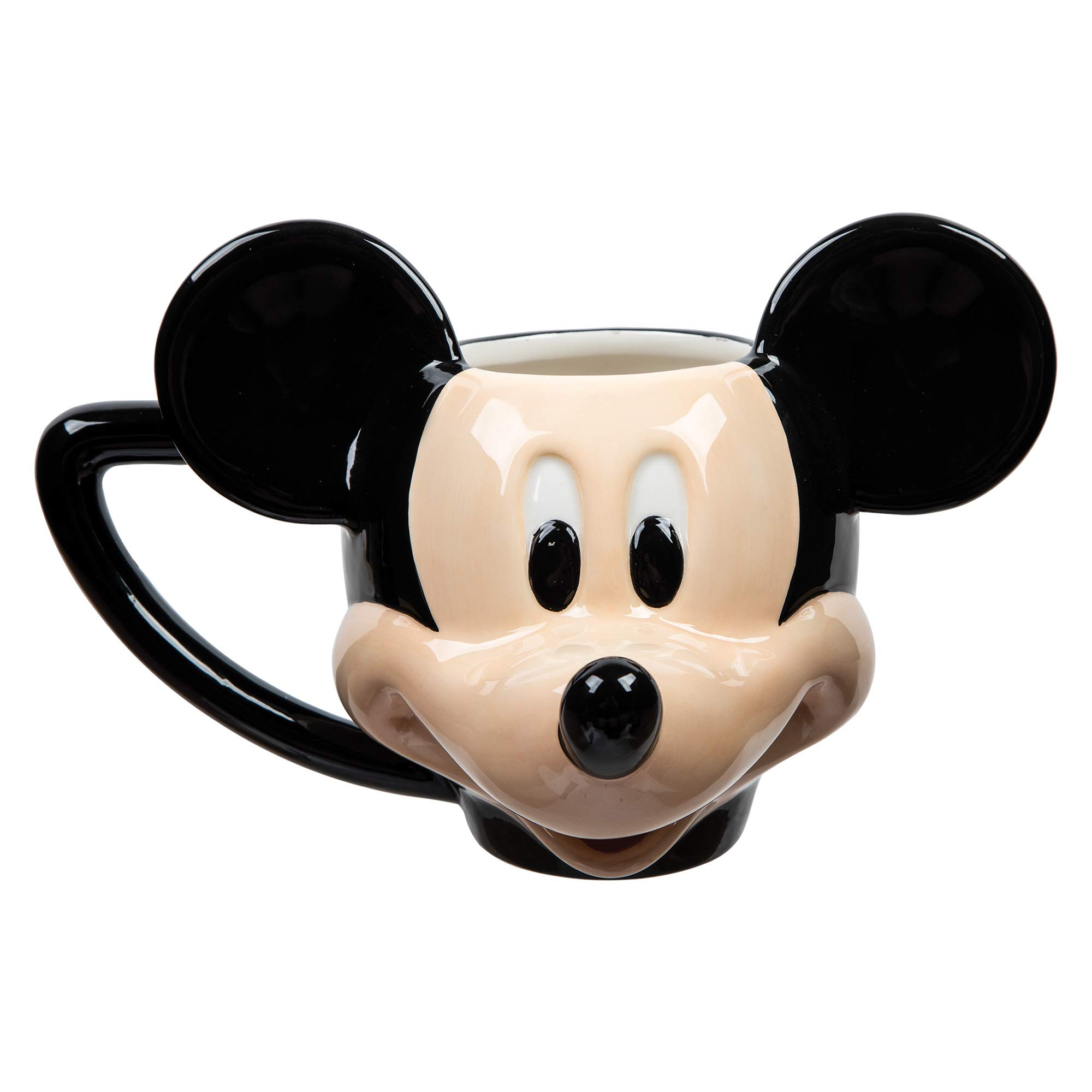 Disney Mickey Mouse Ceramic Coffee Mug - 12oz Sculpted Handle, Perfect for Hot Drinks, Gifts & Disney Fans Collection