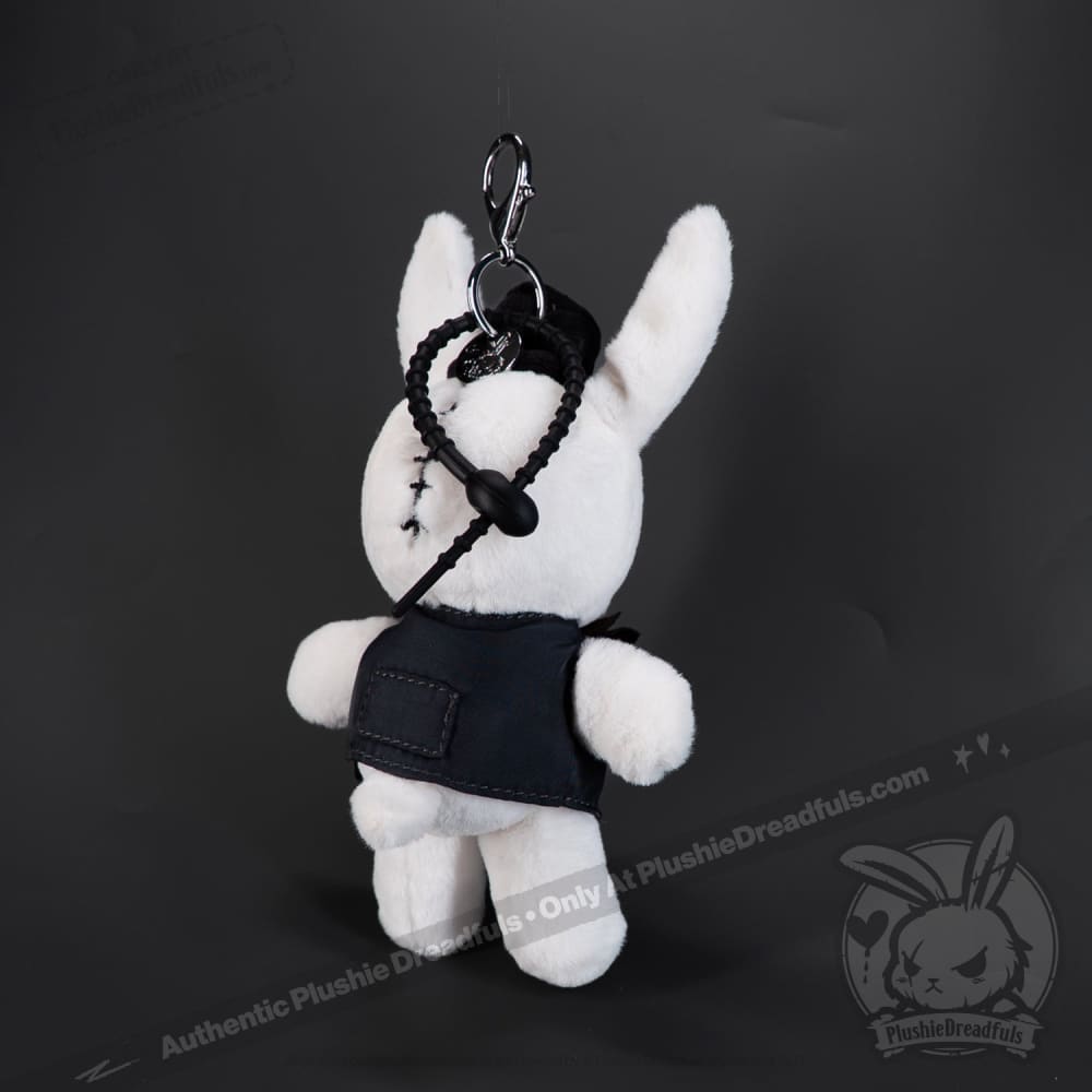 Victorian Style White Rabbit Plush Keychain - Cute Bunny Keyring Accessory for Bags, Backpacks & Gifts | Perfect for Alice in Wonderland Fans & Collectors