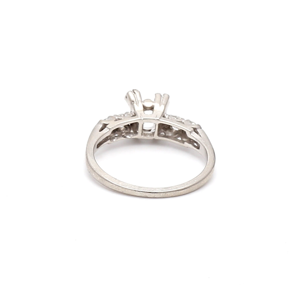 0.20 Carat Round Brilliant H VS1 Diamond Platinum Semi Mount Ring - Elegant Wedding Band & Engagement Ring for Women | Perfect for Proposals, Anniversaries & Special Occasions