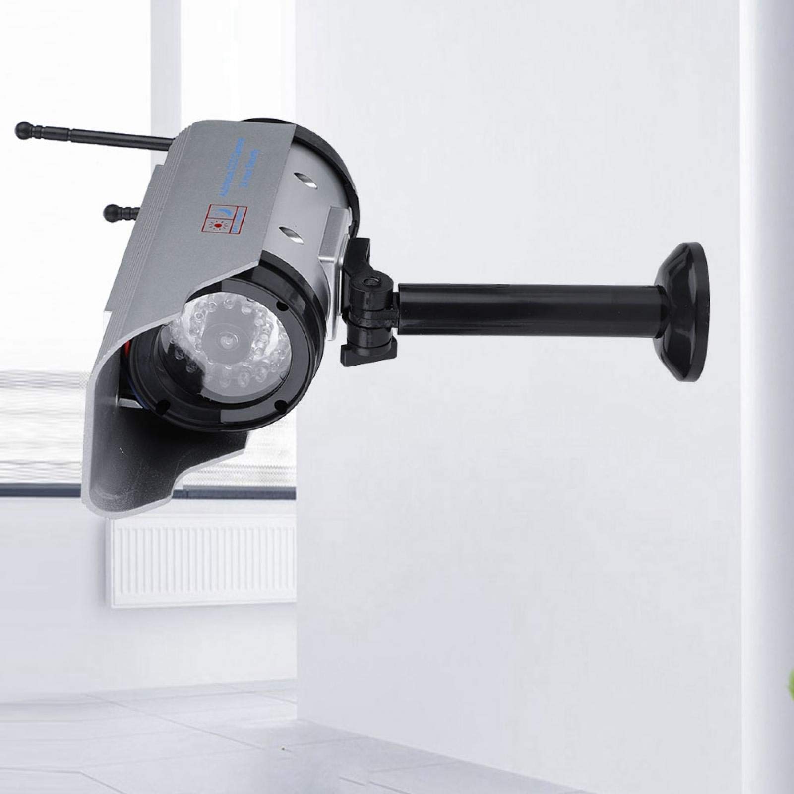 Kuuleyn Fake Security Camera with Blinking LED - Solar Powered Dummy Surveillance CCD - Adjustable Indoor/Outdoor Decoy for Home & Office Protection - Perfect for Deterring Burglars on Porch, Garage, or Storefront