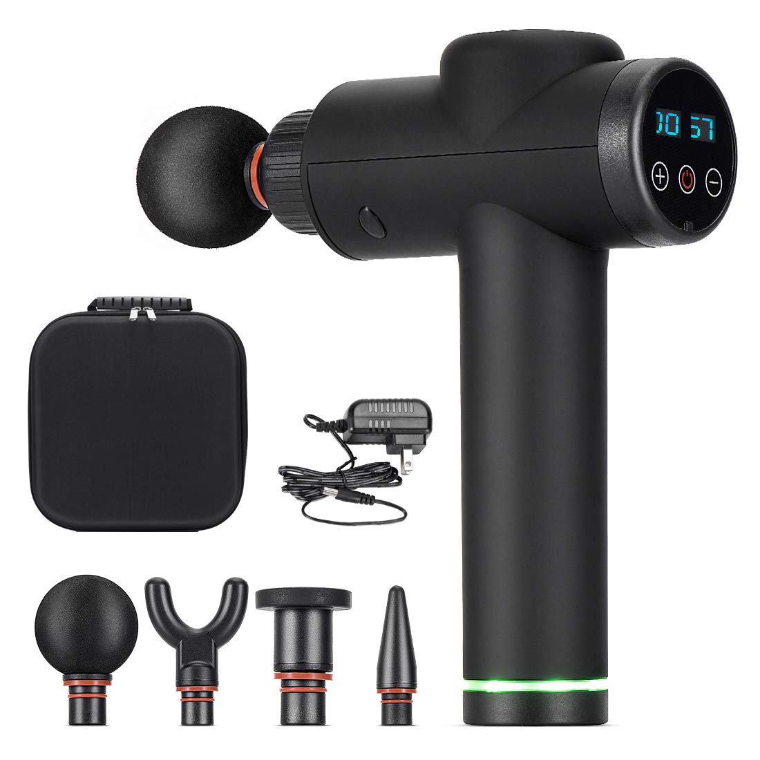 Kensone Deep Tissue Massage Gun for Athletes - Portable Electric Percussion Muscle Massager with 4 Attachments & 20 Speed Levels - Relieves Neck, Back & Muscle Pain - Perfect for Post-Workout Recovery & Home Use
