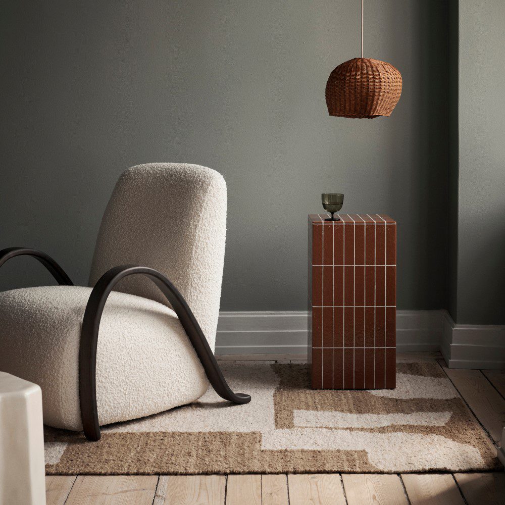 FERM LIVING Pillar Pedestal - Modern Brown Wooden Display Stand for Home Decor | Perfect for Living Room, Bedroom, or Office Shelf Decor