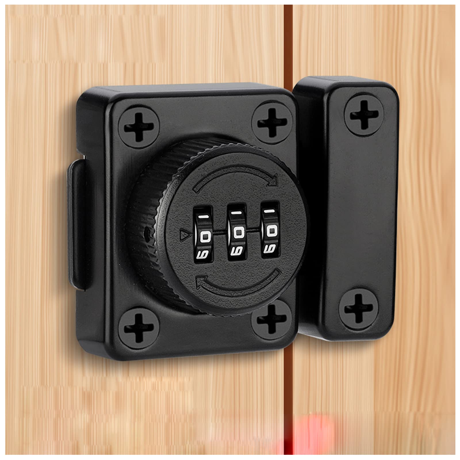 Keyless Combination Lock Bolt for Cabinet Door - 3-Digit Code Security Lock for File Cabinets, Safes & Drawers | Protect Valuables, Confidential Documents & Personal Privacy | Ideal for Home, Office & Storage Security