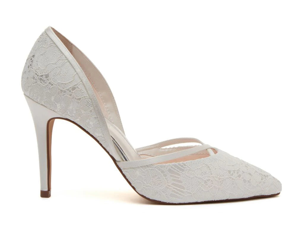 Rainbow Club Georgia Ivory Lace Wedding Heels - Elegant Bridal Shoes for Women, Perfect for Ceremony, Reception & Photoshoot