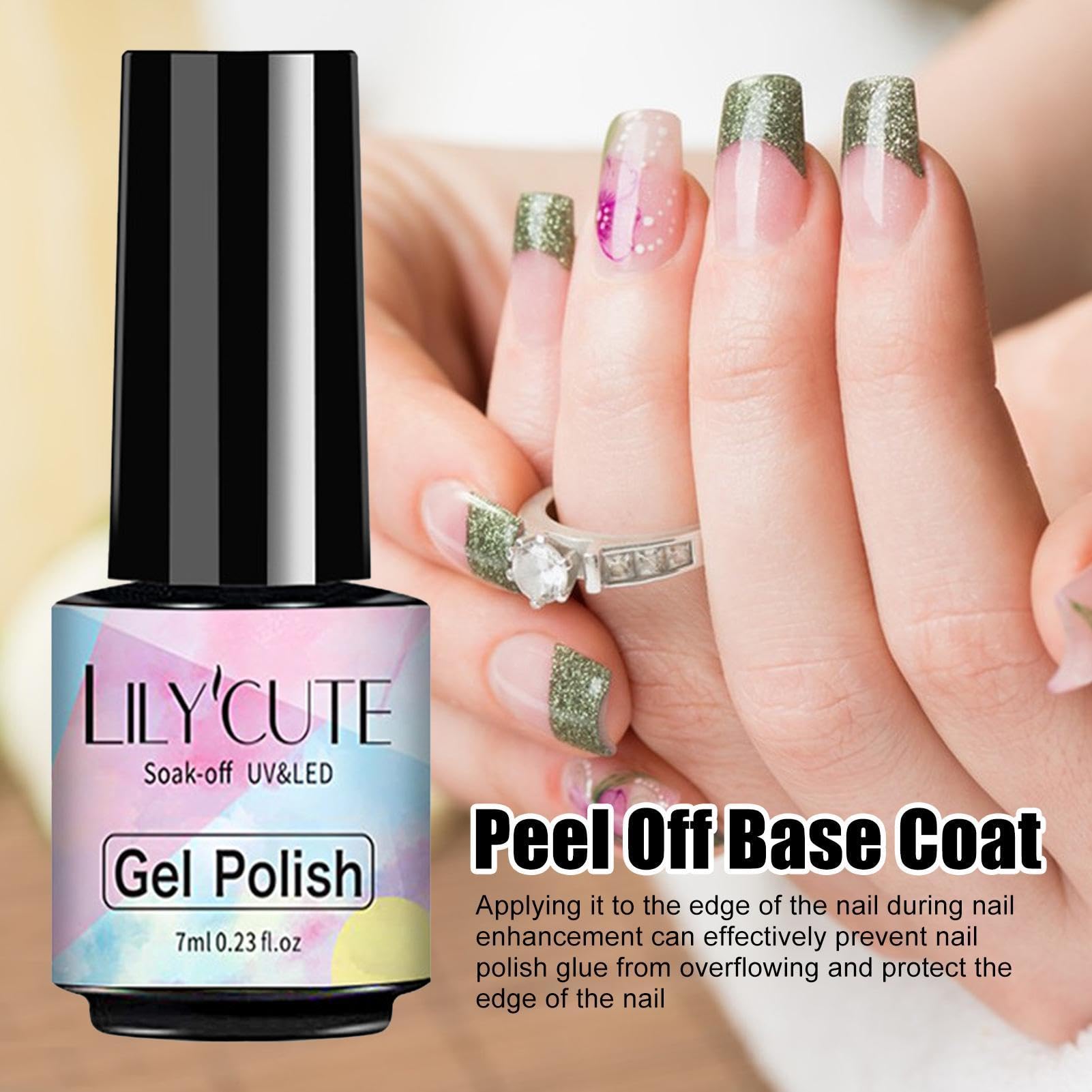 Peel Off Liquid Nail Polish Tape - 7ML Nail Polish Barrier & Cuticle Protector for Gel Nails | Easy Nail Art Protection, Manicure Helper | Perfect for Home Salon, DIY Nail Designs & Professional Use