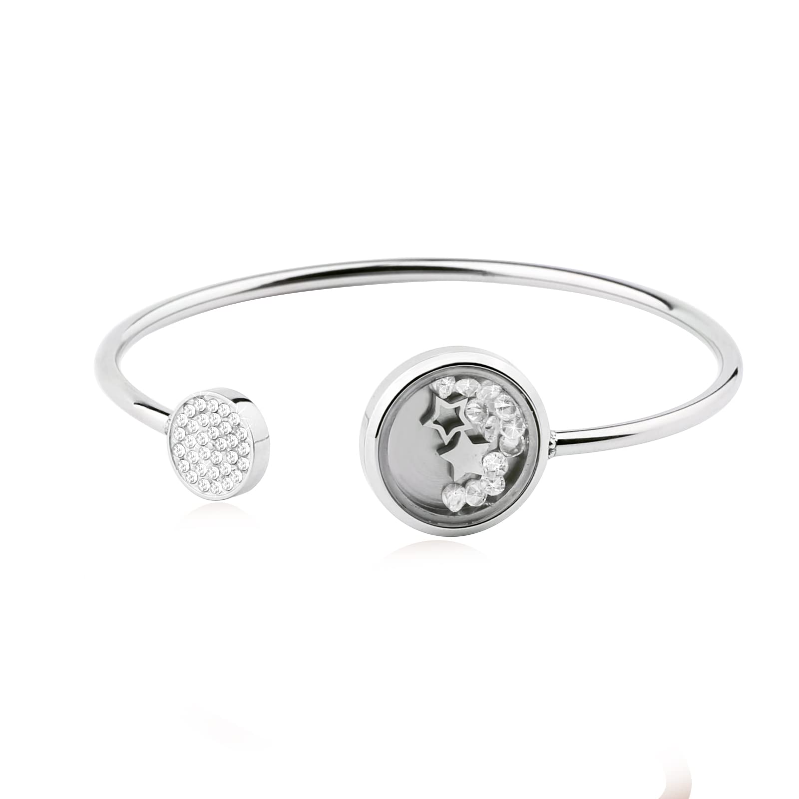 Elegant Adjustable Zircon Cuff Bangle Bracelet for Women - Perfect Friendship Jewelry Gift for Birthday, Anniversary & Special Occasions | Ideal for Parties, Date Nights & Everyday Wear