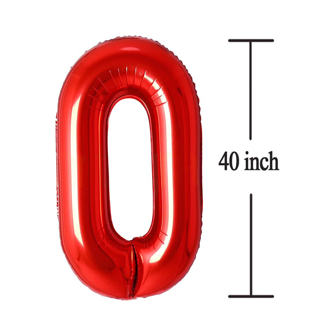 Jonhamwelbor 30 Inch Giant Red Number Balloons - Large 40
