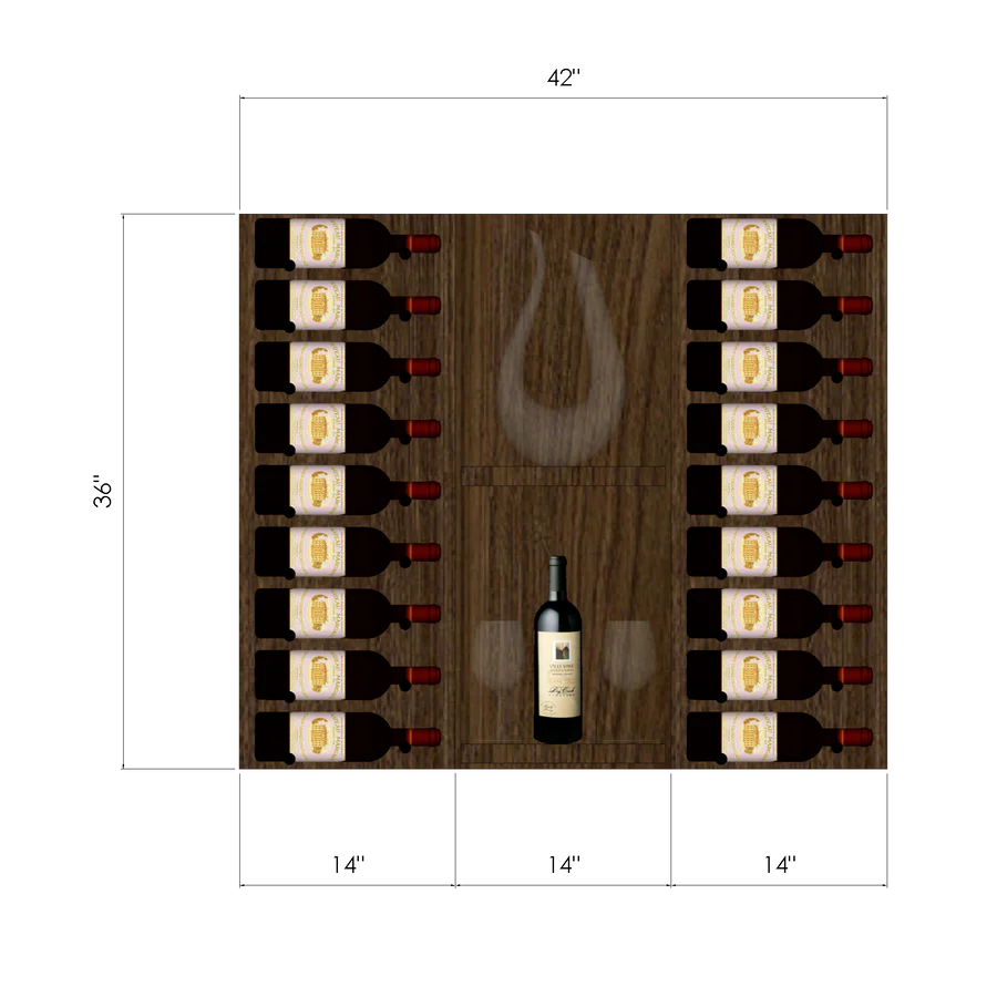 Blue Grouse THE WINE BAR MINI VINdustry Wine Wall - Premium Wine Storage Rack for Home Bars, Restaurants & Wine Cellars - Perfect for Displaying Wine Bottles in Style