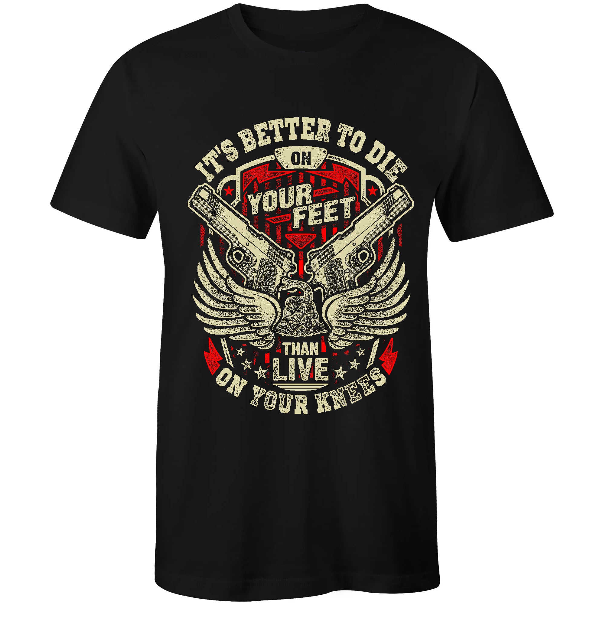 Die On Your Feet Graphic T-Shirt - Cool Motivational Slogan Tee for Men & Women - Perfect for Gym, Workout & Casual Wear