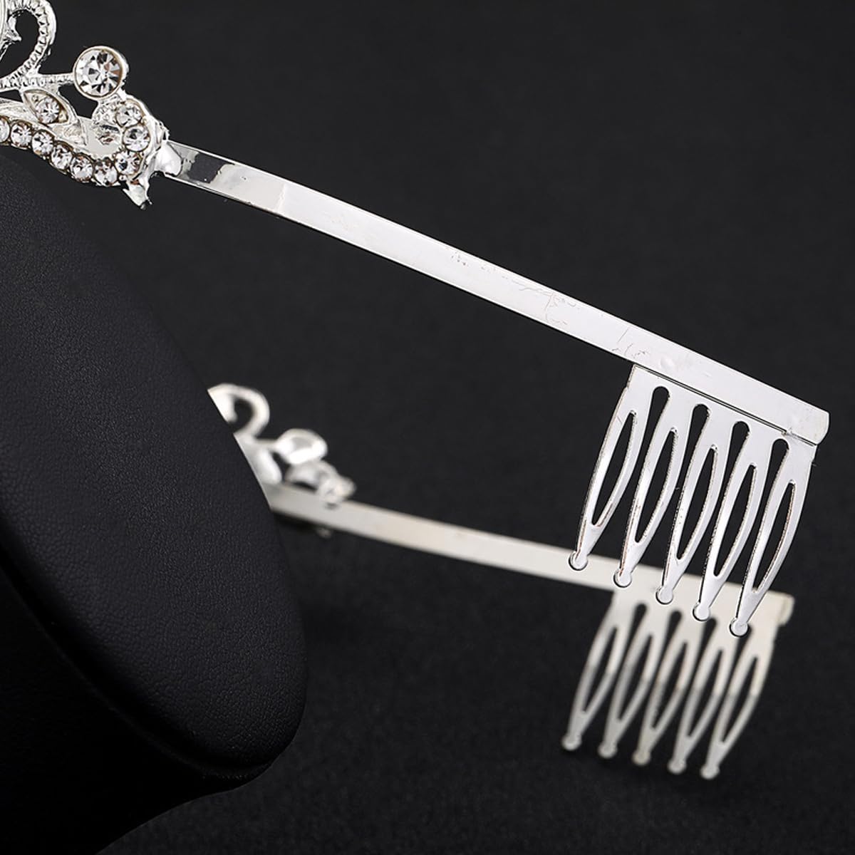 Sparkling Silver Tiara Crown with Comb - Rhinestone Bridal Headpiece for Women | Wedding, Prom, Pageant & Princess Costume Accessory