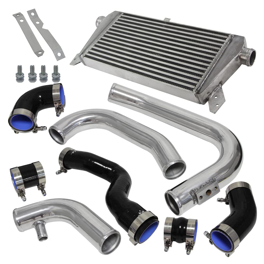 Upgraded Front Mount Intercooler Kit for Audi A4 1.8T Turbo B6 Quattro (2002-2006) - High Performance Cooling System - Perfect for Street Racing & Turbocharged Engine Upgrades