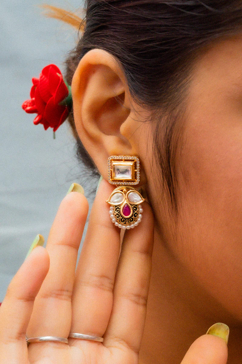 Exquisite Gold Plated Kundan Necklace Set with Matching Earrings & Maang Tikka - Perfect for Weddings, Parties & Indian Festivals