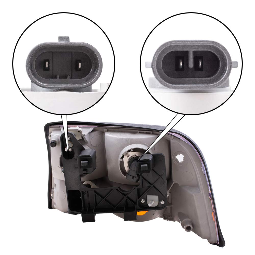 Brock Replacement Headlights Set - Driver & Passenger Side with Fog Lamps - Compatible with GMC Jimmy & Sonoma (16526225, 16526226) - Perfect for Night Driving & Off-Road Adventures