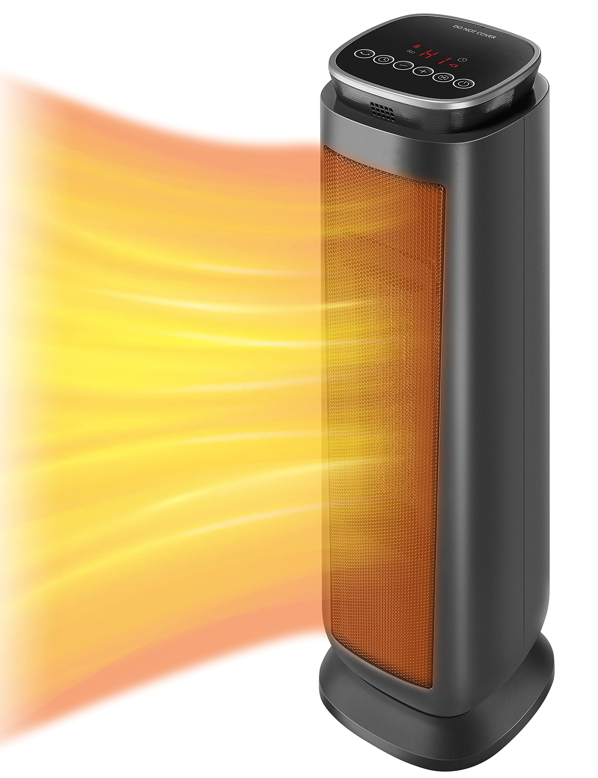 Midea 2000W Ceramic Space Heater with Remote Control, Thermostat & 70° Oscillation - 3 Heating Modes, Overheat Protection & 8H Timer - Perfect for Living Room, Bedroom & Office Use