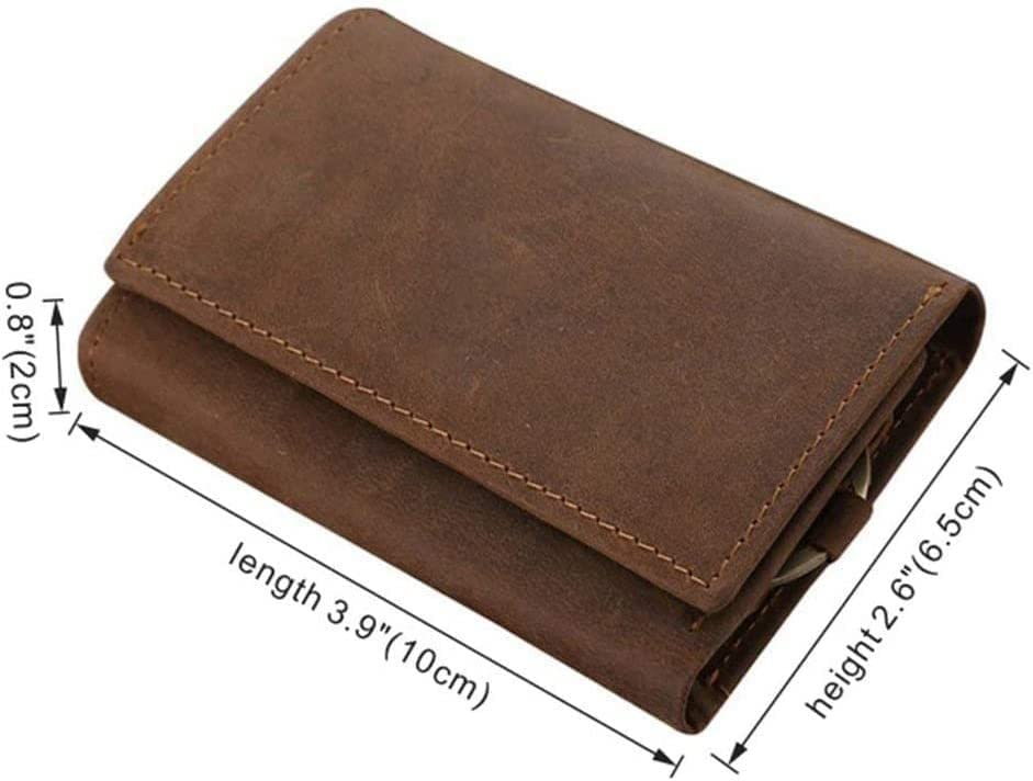 Premium Leather Key Holder Wallet with 6 Hooks & Car Key Hook - Organizer for Men & Women (Brown) - Perfect for Home, Office & Travel Key Organization