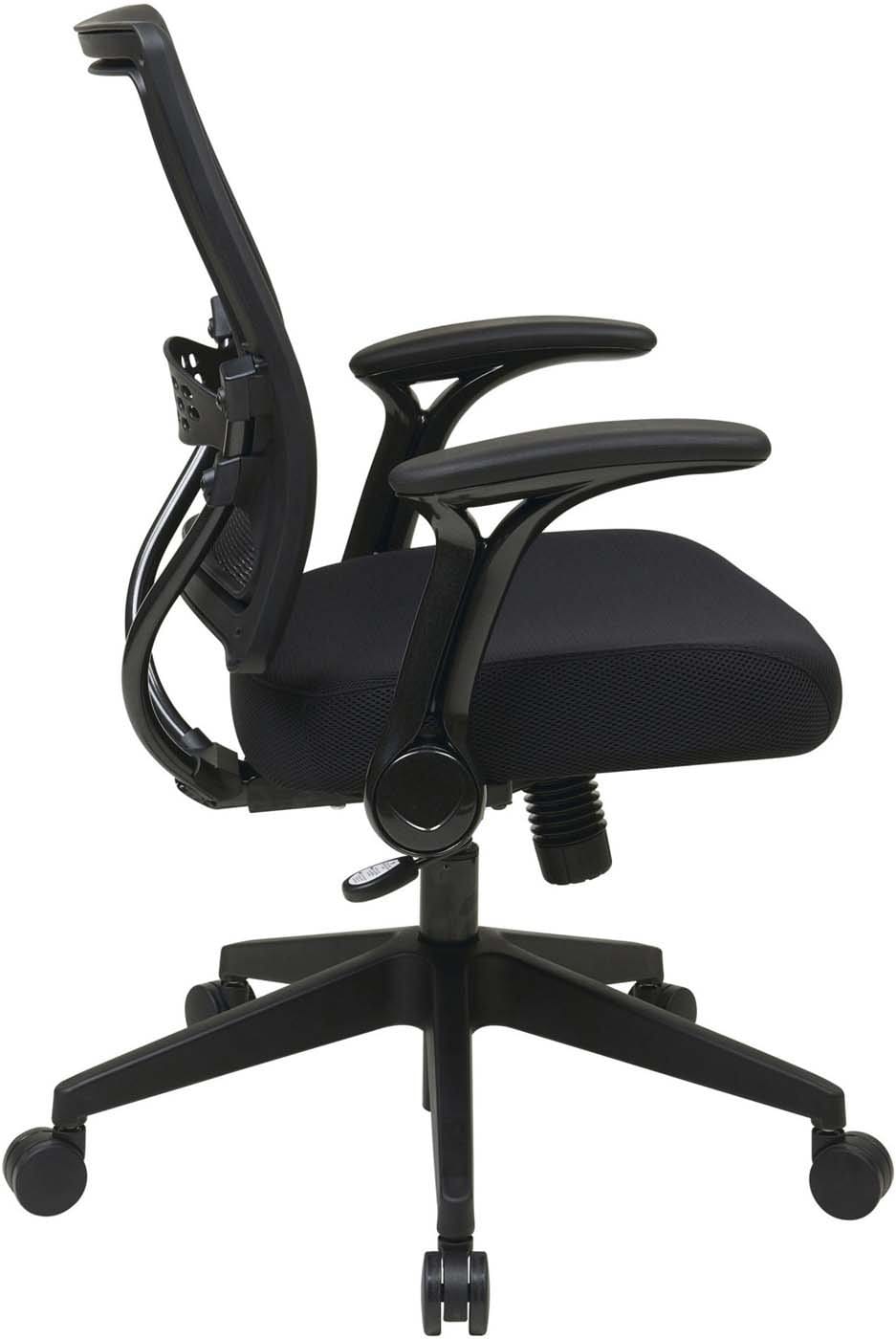 Space Seating® 2-to-1 Synchro Tilt AirGrid® Ergonomic Office Chair with Adjustable Lumbar Support - Perfect for Managers & Executives in Home Offices & Corporate Workspaces [Model 67-37N1G5]