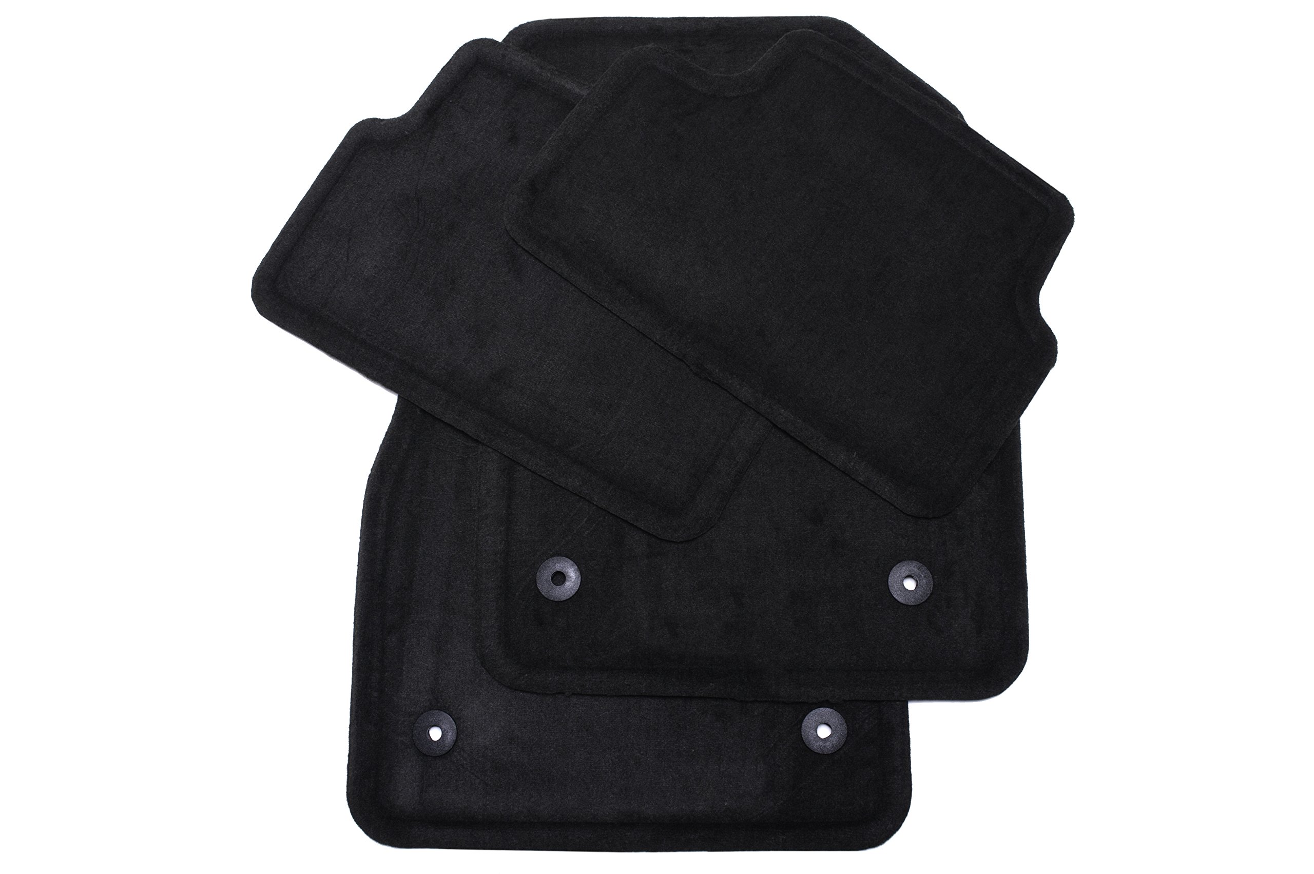 Premium GM Carpeted Floor Mats Set - Front & Rear, Jet Black - All-Weather Protection & Comfort for Cars, Trucks & SUVs
