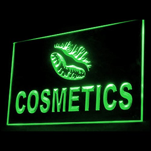 160016 COSMETICS Lipstick Eyeshadow Skincare Display with LED Light - Neon Sign for Beauty Salon, Makeup Store & Retail Shop Decor