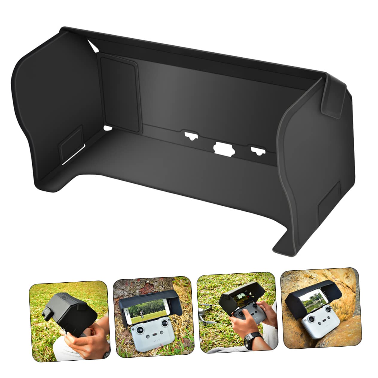Drone Controller Sunshade Hood - Remote Controller Accessories with Hook for DJI/Mavic/Air, Leather Sun Protection Cover (Perfect for Outdoor Flying & Sunny Conditions)