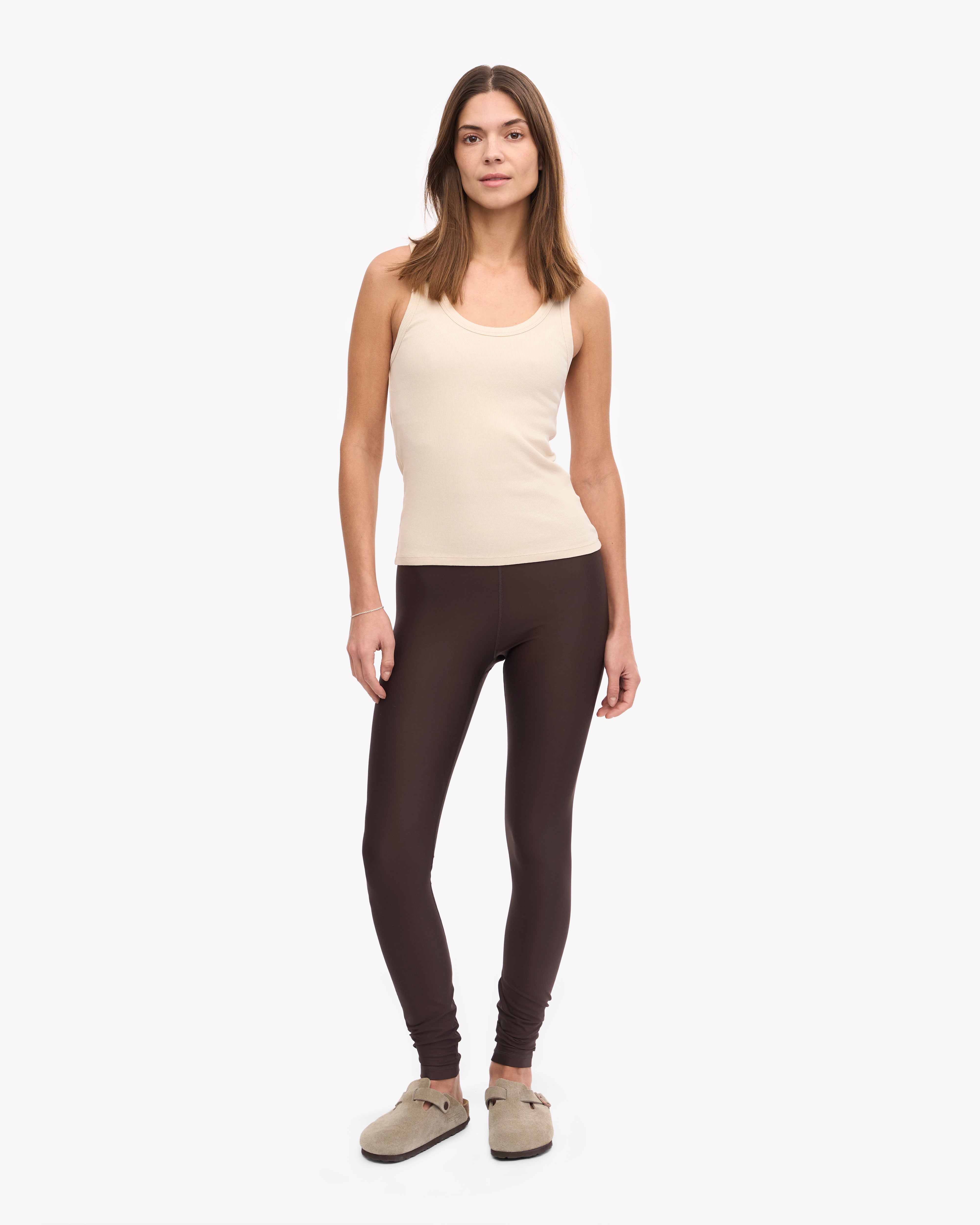 Organic Cotton Ribbed Tank Top for Women - Ivory White - Comfortable & Breathable Summer Essential for Casual Wear & Layering