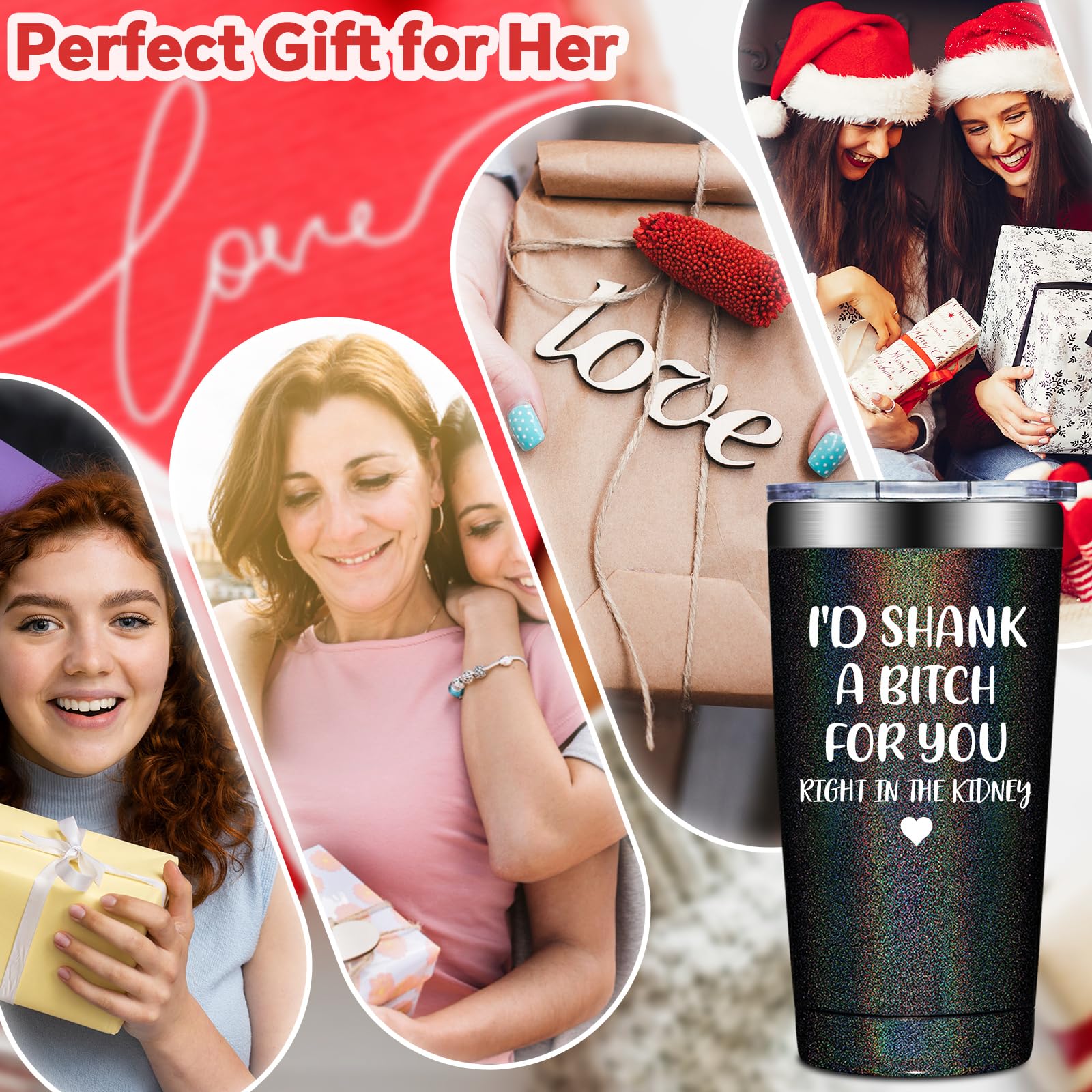 BIRGILT 20oz Stainless Steel Tumbler - Funny Best Friend Gift for Women, Mom, Sister | Birthday, Mother's Day, Friendship, Administrative Professional Day Gift | Perfect for Coffee, Tea & Office Use
