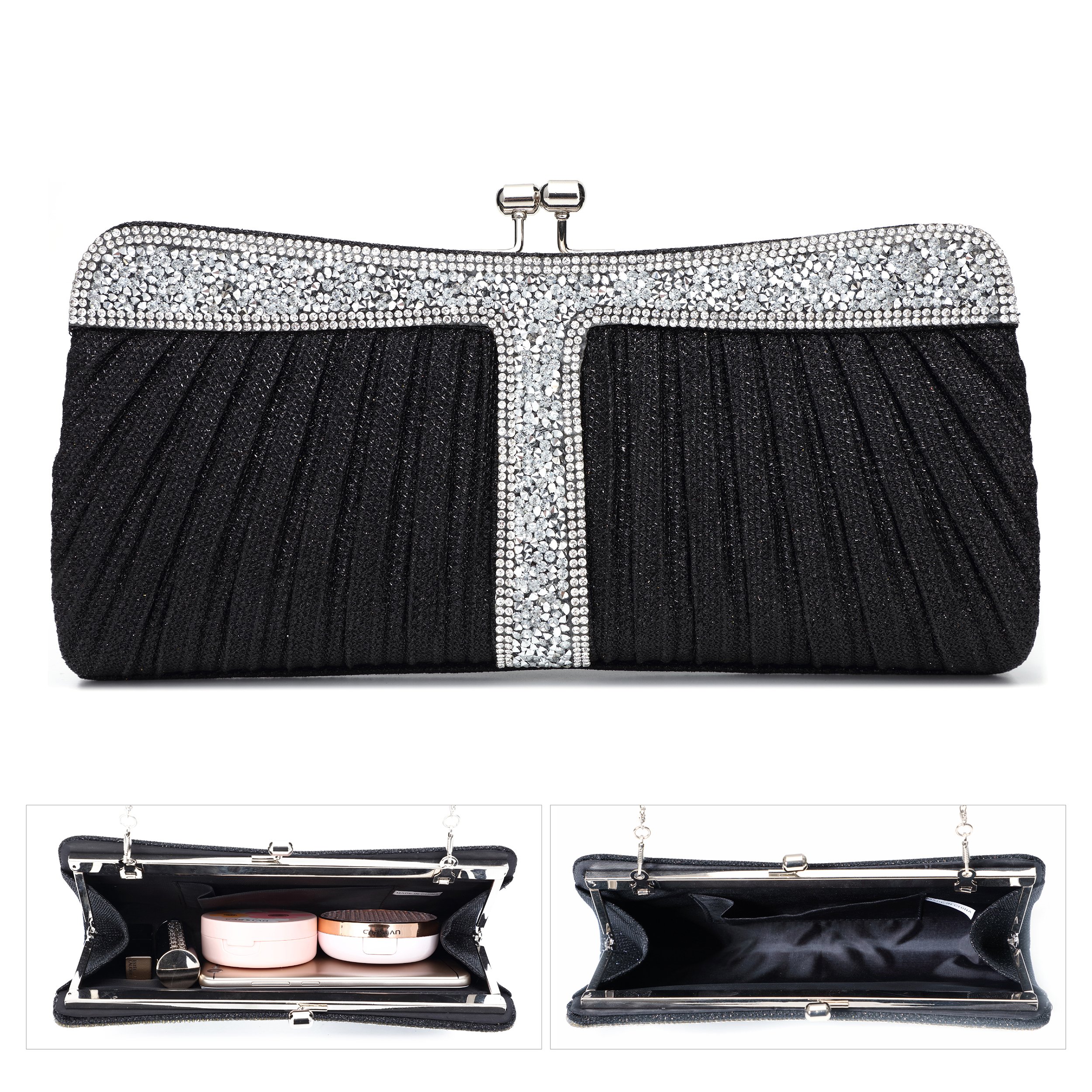 Sparkling Rhinestone Clutch Purse for Women - Elegant Evening Bag for Wedding, Prom, Party & Formal Events - Perfect Gift for Bridesmaids & Special Occasions