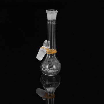 SumoTik 10ml Clear Glass Volumetric Flask with Glass Stopper - Laboratory Grade Chemistry Glassware for Precise Measurements - Perfect for Science Experiments, Chemistry Labs & DIY Projects
