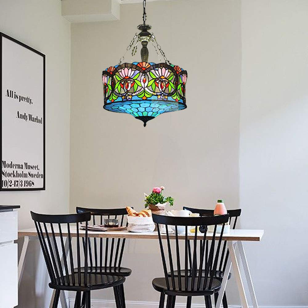 LITFAD Tiffany Style Ceiling Light - 33.46