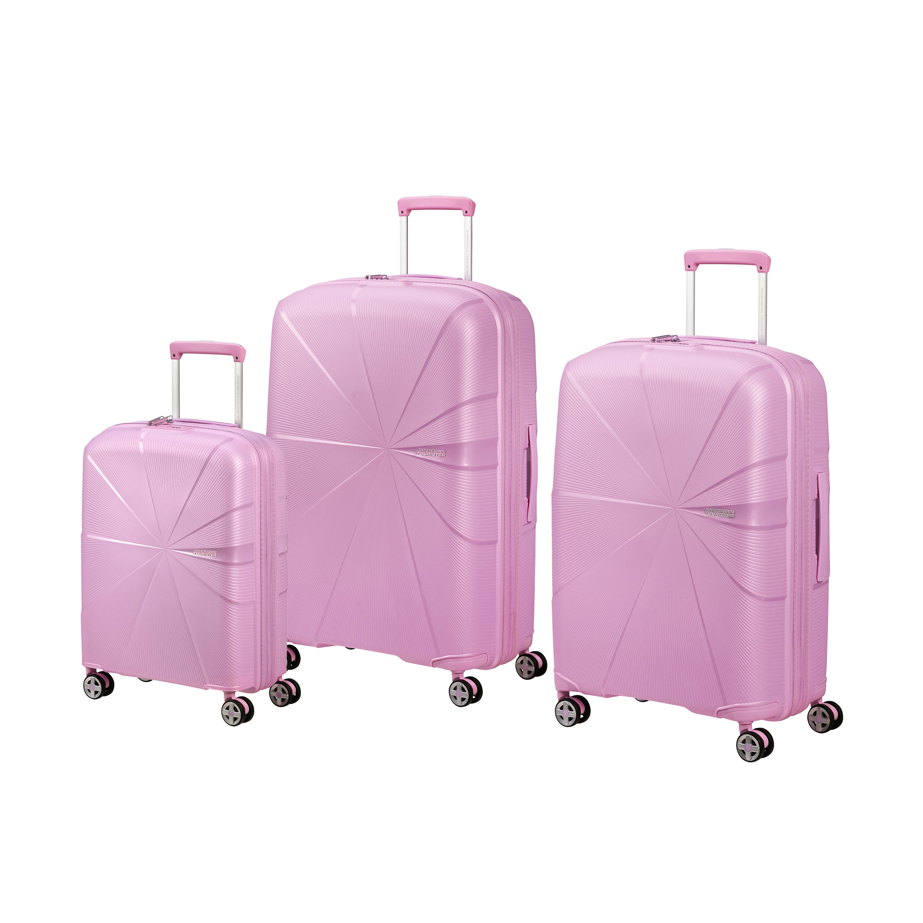 American Tourister StarVibe 3-Piece Expandable Spinner Luggage Set - Lightweight Suitcase for Travel, Business Trips & Family Vacations